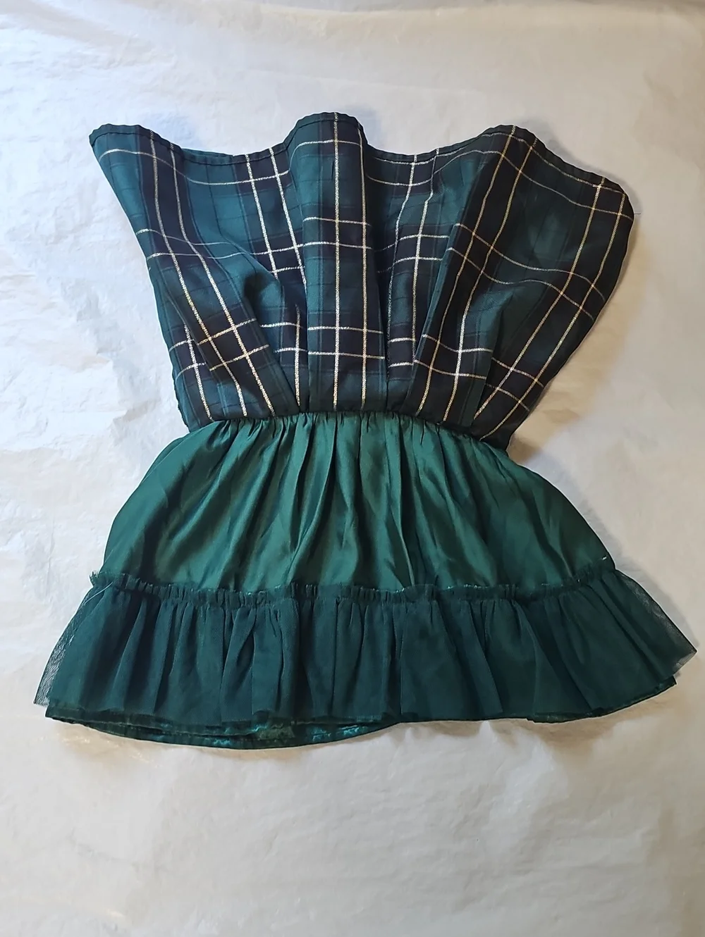 The Children's Place Black, Green Dress with Skirt Lining 9-12 Months Used